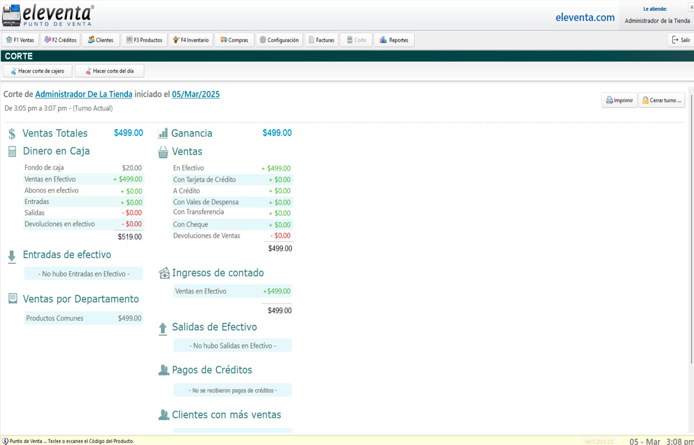 Punto de Venta Captura de Pantalla